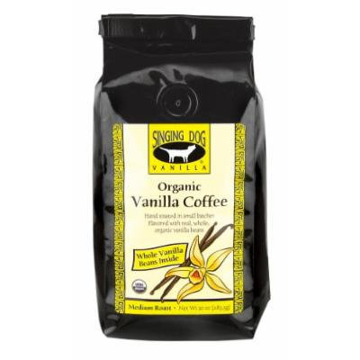 Singing Dog Vanilla Organic Vanilla Coffee With Whole Vanilla Bean Inside Medium Roast, 10-Ounce Bags (Pack of 2)