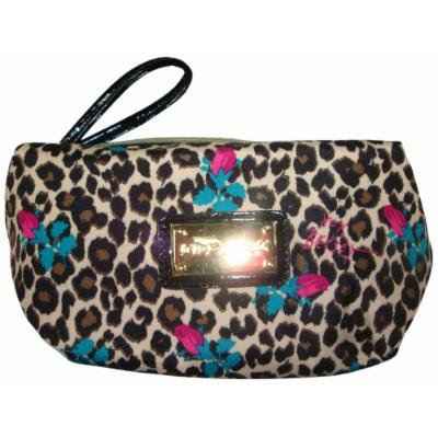 Betsey Johnson Women's Box Wristlet Cosmetic, Small, Cheetah Baby Natural