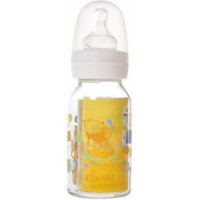 teteo Winnie the Pooh Heat-Resistant Glass Feeding Bottle