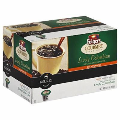 Folgers Gourmet Selections K-Cups Coffee, Decaf Lively Colombian for Keurig Brewing Systems (96 K-Cups)