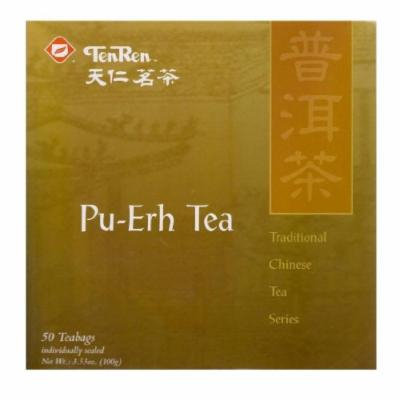 TenRen Pu-Erh Tea (50 Teabags, Individually Sealed)