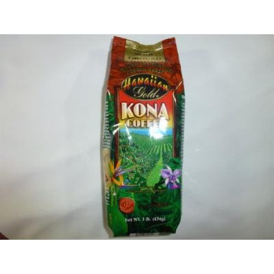 Hawaiian Gold Mauna Loa Sunrise French Roast Ground Kona Coffee 1lb.