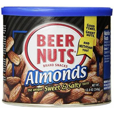 Beer Nuts Almonds, 12-Ounce Cans (Pack of 2)