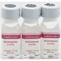 Lorann Flavoring 3 Pack -1 Fl Dram (.125 Fl Oz) + 2 Recipe Card Bundle (Wintergreen)