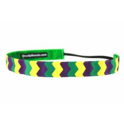 One Up Bands Women's Vertical Chevron Mardi Gras One Size Fits Most