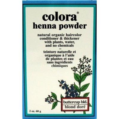 Colora Henna Veg-Hair Butter-Cup Blonde 2 oz. (3-Pack) with Free Nail File