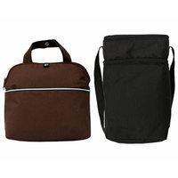 JL Childress MaxiCOOL 4-Bottle and 6-Bottle Cooler Bag Set, Cocoa/Black
