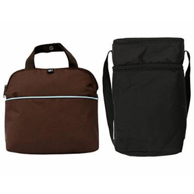 JL Childress MaxiCOOL 4-Bottle and 6-Bottle Cooler Bag Set, Cocoa/Black