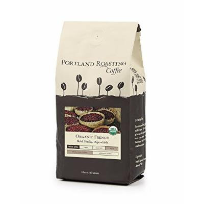 Portland Roasting Coffee Organic Whole Bean Coffee, French, 12 Ounce