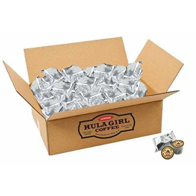 Hula Girl 100% Kona Coffee Single Servings - K-Cup box of 100