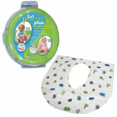 Kalencom 2-in-1 Potette Plus with Summer Infant Potty Protectors, Green