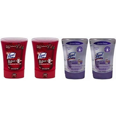 Lysol No-touch Automatic Antibacterial Hand Soap, 8.5 Ounce Refill , Sensitive Skin (2 Pack) Fresh Cranberry Delight (2 Pack)