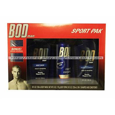 BOD man 3pc Fragrance for REALLY ripped abs NEW IN BOX MEN