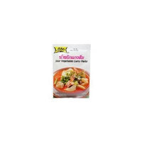 Lobo Sour Vegetable Curry Paste Thai Herbal Food 50 G (1.76 Oz) X 4 Bags