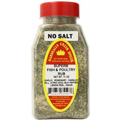Marshalls Creek Spices Superb Fish and Poultry Rub, No Salt 11 Ounce (Pack of 12)