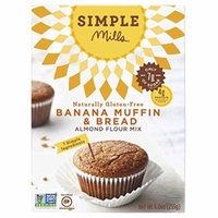 Simple Mills Banana Muffin Mix (Pack of 3), 9.0 Ounce Boxes