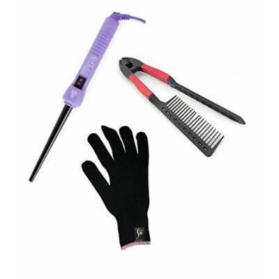 HerStyler Purple Baby Curls 9-18 mm with FREE HerStyler Easy Comb