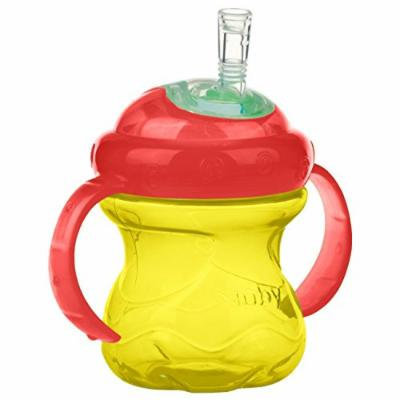 Nuby No-Spill Super Sports Straw Grip N' Sip Cup, 8 Ounce, Yellow/Red