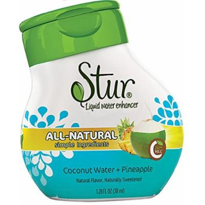 Stur - Coconut Water + Pineapple - Liquid Water Enhancement, 1.28 Ounce Bottle (Pack of 3)
