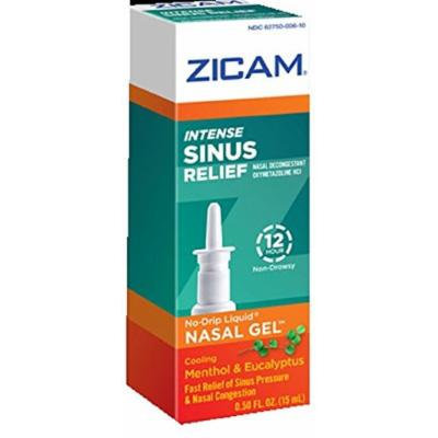Zicam Intense Sinus Relief No-Drip Liquid Nasal Gel 0.5 oz Pack of 3