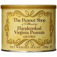 The Peanut Shop of Williamsburg Handcooked Virginia Peanuts, Salt Free, 10.5 Ounce