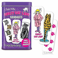 Crazy Cat Lady Adhesive Bandages 15 ct Tin w/ Free Prize