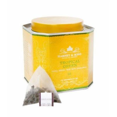 Harney & Sons HRP Tropical Green 30 Ct Sachet Tin (Pack of 4)