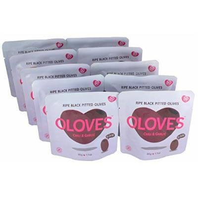 Oloves Chili & Garlic Snack Olives (Pack of 10)