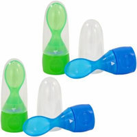 Munchkin Click Lock 4 Count Food Pouch Spoon Tips, Blue/Green