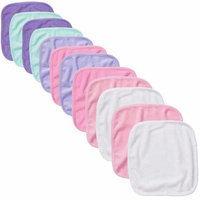 Koala Baby Girls Washcloths 12 Pack - Pink/Purple