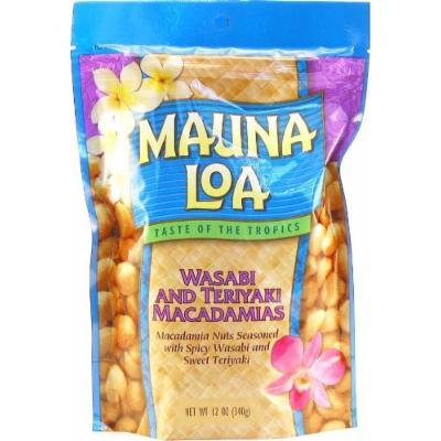 Mauna Loa Wasabi & Teriyaki Macadamia Nuts 1 Bag 11oz Each and 1 Bar of Noni Facial soap and 1 Tube of White Ginger Conditioning Shampoo.