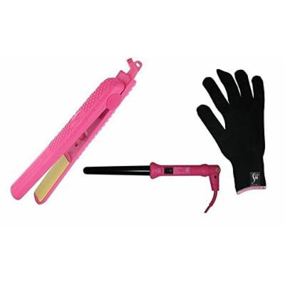 HerStyler Colorful Seasons Straightener 1.5 inch Flatiron, Grande 18-25mm Curling Iron (Hot Pink)