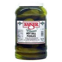 Kaiser Hot Dill Pickles - 14-16 Pickles in a One Gallon Container