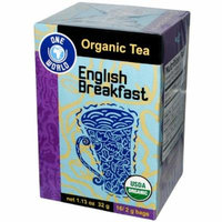 Great Eastern Sun, One World, Organic English Breakfast Tea, 16 Tea Bags, 1.1...