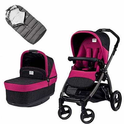 Peg Perego Book Pop w Grey Vario Footmuff (Fleur)