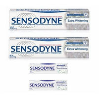 Sensodyne Extra Whitening Toothpaste 4 oz (2 pk) + Sensodyne Extra Whitening Travel Size 0.8 Oz (2 pk)