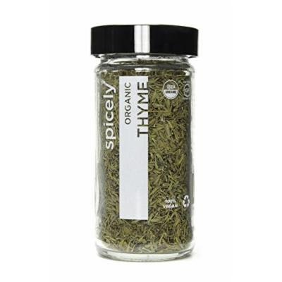 Spicely Organic Thyme Whole - Glass Jar - Gluten Free - Non Gmo - Vegan - Kosher