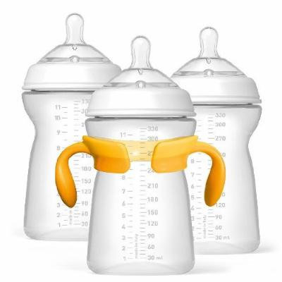 Chicco NaturalFit Age 6 Months+ 11-Ounce Bottles and Fast Flow Nipples (3-Pack)