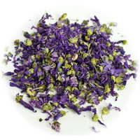 Premium Natural Blue Mallow (Malva sylvestris) Flower Loose Leaf Herbal Tea 2 Oz. Bag