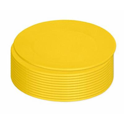 Green Eats Snack Plate, 12 Count, Yellow