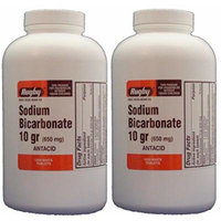 Rugby Sodium Bicarbonate 650 Mg Tablets (10 Grains) 1000 Tablets/Bottle 2 PACK Total 2000 Tablets (2)