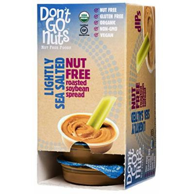 Don't Go Nuts Nut-Free Organic Roasted Soybean Spread Dips, Lightly Sea Salted, (Pack of 8)