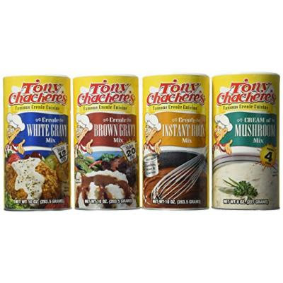 Tony Chachere Instant Gravy Mix, Creole Roux and Variety Pack, 4 Count