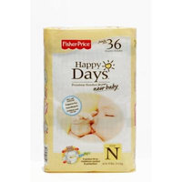 Fisher Price Happy Days Baby Diapers Jumbo Pack, Newborn, 36 Count (Pack of 6)
