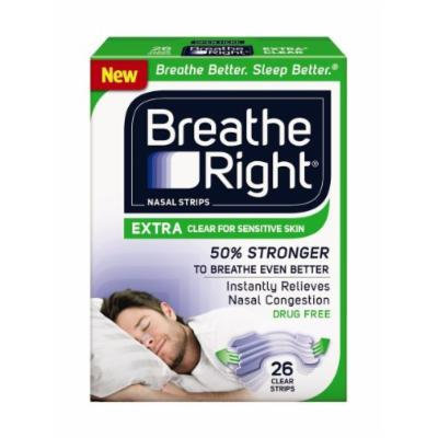 (104 Strips) Breathe Right Nasal Strips EXTRA CLEAR For SENSITIVE SKIN