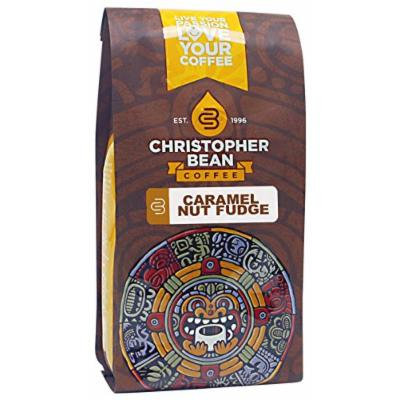 Christopher Bean Coffee Flavored Decaffeinated Ground Coffee, Caramel Nut Fudge Truffle, 12 Ounce