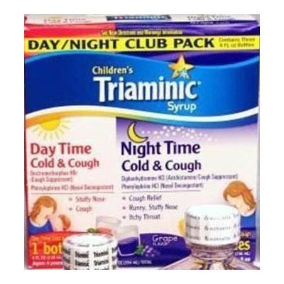 Children's Triaminic Syrup, 3 - 4 Fl Oz Bottles (1 Cherry & 2 Grape)
