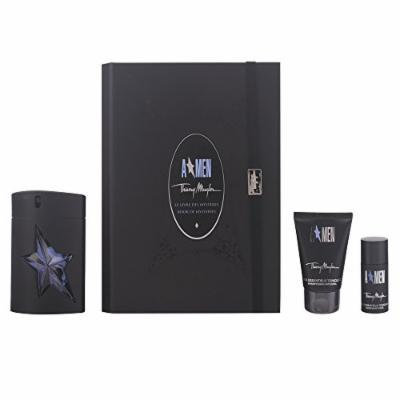 Angel By Thierry Mugler Gift Set For Men Edt Spray Rubber Bottle 3.4 Oz & Hair And Body Shampoo 1.7 Oz & Deodorant Stick .7 Oz