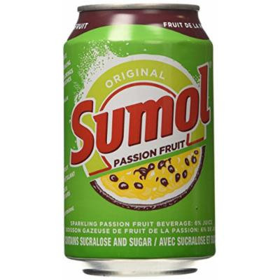 Sumol Passion Fruit Soda Portugal 11.15 Oz. Cans 6 Pack