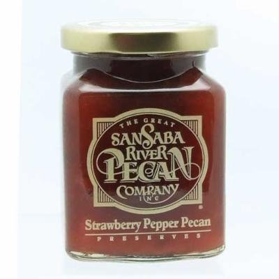 The Great San Saba River Pecan Company Strawberry Pepper Pecan Preserves